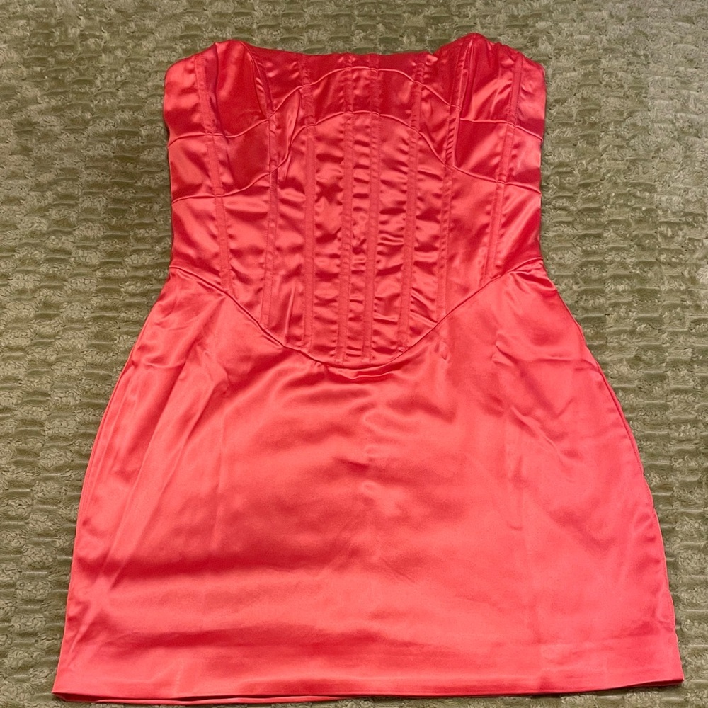 AKIRA Vibrant Red Strapless Mini Dress